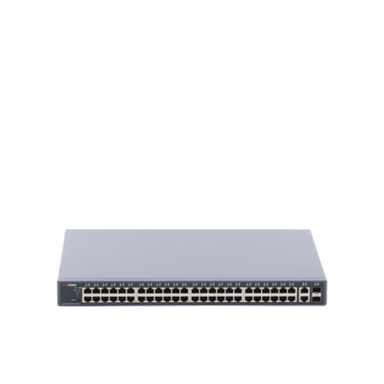 Switch PoE+ / Monitoreable / 48 Puertos 1000 Mbps PoE+ / 2 Puertos 1000 Mbps Uplink / 2 Puertos SFP / 470 Watts