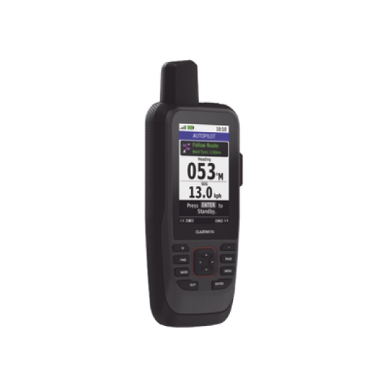 GPS portátil GPSMAP 86sci con mapa BlueChart® g3, comunicación satelital InReach, incluye batería interna recargable.