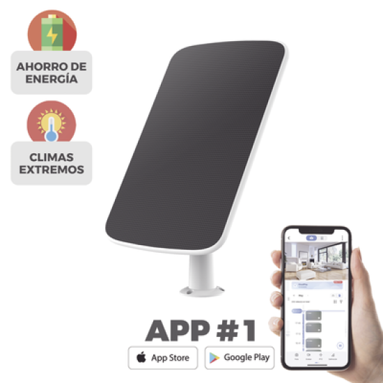 Panel Solar Conector tipo C / Para Recargar Cámaras de Batería / Compatible con CS-EB8/4G / CS-HB8 / CS-EB3 / 