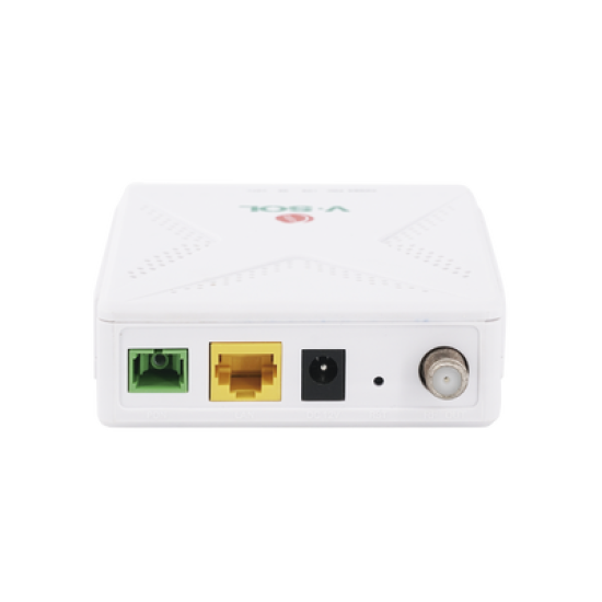 ONU Dual GPON/EPON con 1 Puerto SC/APC + 1 puerto LAN Gigabit + 1 puerto CATV