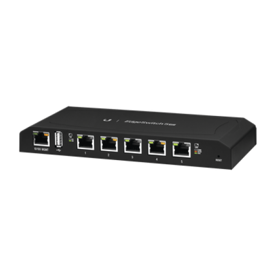 EdgeSwitch 5XP Administrable de 5 Puertos Gigabit PoE de 24 V Pasivo, con funciones avanzadas de Capa 2