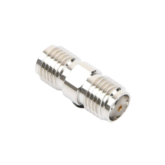 Adaptador en Línea tipo Barril, de Conector SMA Hembra a SMA Hembra, Níquel/ Oro/ Teflón.