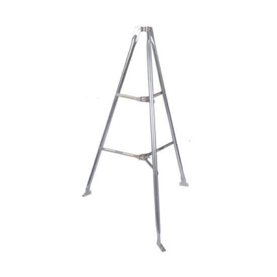 Montaje de tripie para exterior, altura total del tripie 1.52 m. Compatible con mástiles de hasta 3 m de largo 1  1/4 a 2