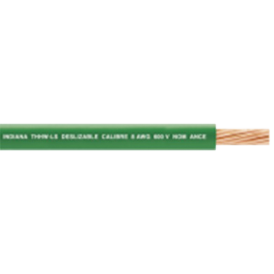 ( Venta por metro ) Cable 10 awg  color verde, conductor de cobre suave cableado. Aislamiento de PVC, auto-extinguible.
