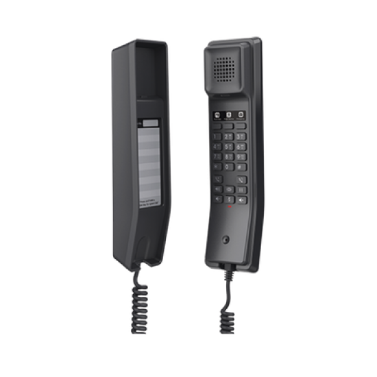 Teléfono IP Hotelero Wi-Fi, 2 líneas SIP con 2 cuentas, codec Opus, IPV4/IPV6, color negro, con gestión en la nube GDMS