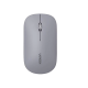 Mouse inalámbrico 2.4 GHz | Ultra Delgado y Silencioso | DPI 1000/1600/2000/4000 (Ajustable) | Alcance 10m | Scroll de Aluminio | Adaptable a diferentes superficies | Diseño suave al tacto | Contiene Receptor USB | Color Gris.