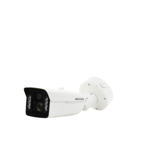 [TandemVu] Bala IP Dual 4 Megapixel (2 Lentes) / Lente Fijo (4 mm / ColorVu) y Lente Mot. (5 a 20 mm / DarkFighter X) / Luz Dual (IR y Luz Blanca) / IP67 / IK10 / Reconocimiento Facial / ACUSENSE / WDR 140 dB / DeepinView / Búsqueda por Atributos