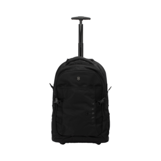 Mochila VX Sport EVO con Ruedas, Mango Telescópico y Correas al Hombro. Fabricada en Poliéster Negro repelente al Agua. Backpack on Wheels.