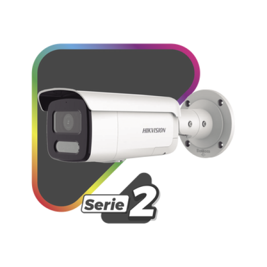 [Dual Light + ColorVu] Bala IP 8 Megapixel / Lente 4 mm / 60 mts IR + 60 mts Luz Blanca / Exterior IP67 / Luz Intermitente y Alerta de Audio / Micrófono Integrado / Videoanaliticos (Filtro de Falsas Alarmas)  / ACUSEARCH