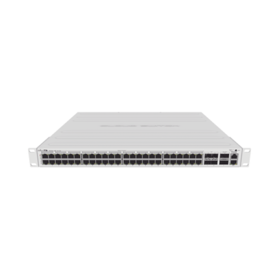 Cloud Router Switch 48 puertos PoE 802.3af/at Gigabit, 4 puertos SFP+ 10G, 2 puertos QSFP+ 40G, Montaje en Rack