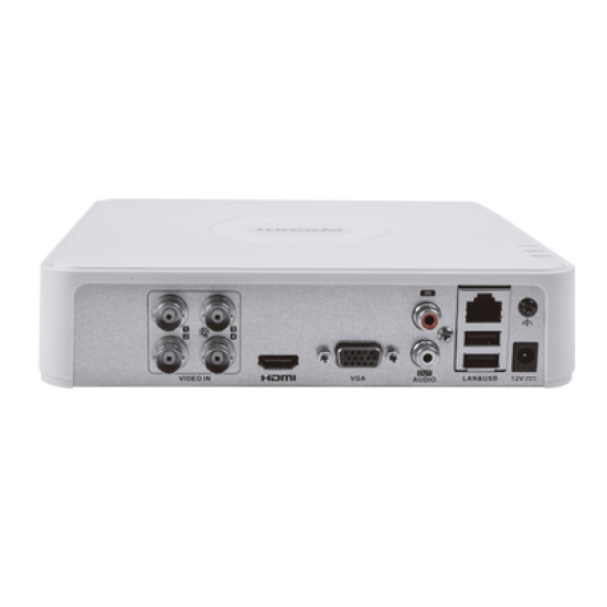 DVR 1080p Lite Pentahibrido / 4 Canales TURBOHD + 1 Canal IP / 1 Bahía de Disco Duro / H.264+ / 1 Canal de Audio / Salida Full HD