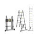 Escalera Telescópica de Aluminio Tipo Tijera de 1.9 + 1.9 Metros de Altura