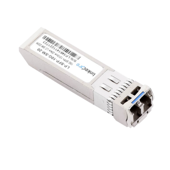 Transceptor Óptico SFP+ (Mini-Gbic) / Monomodo 1310 nm / 10 Gbps / 10GBASE-LR / Conectores LC/UPC Dúplex / DDM / Hasta 20 km
