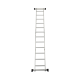 Escalera Multiposiciones de Aluminio de 3.52 Metros, Soporta 150 kg
