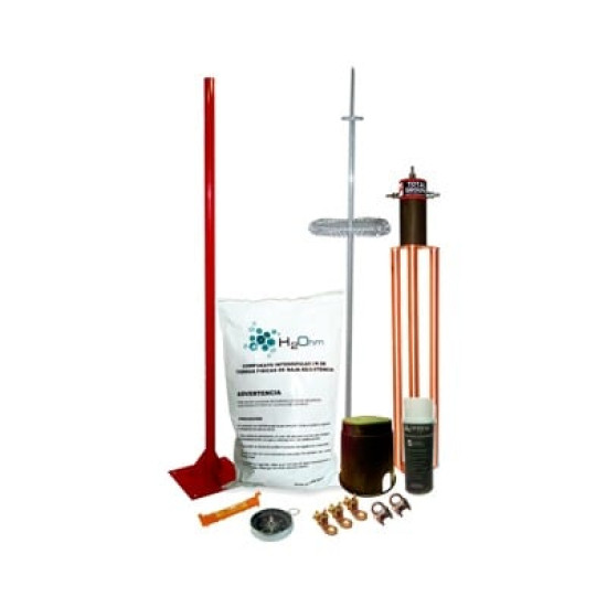 Kit de Pararrayo Dipolo con Electrodo y Accesorios de Instalación para Techo. Kit de Pararrayo Dipolo con Electrodo y Accesorios de Instalación para Techo.