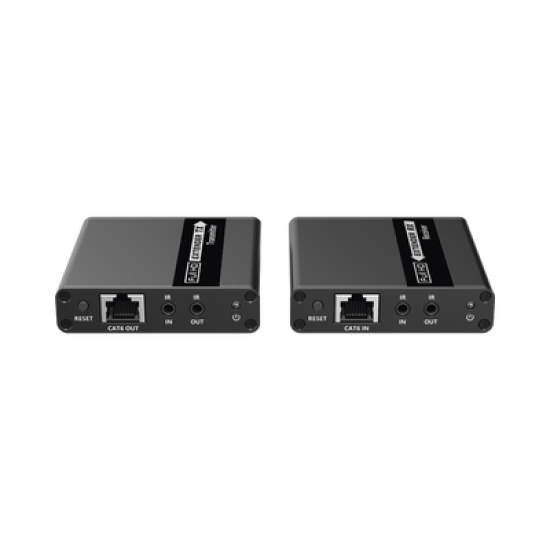 Kit Extensor HDMI para distancias de 70 metros / Soporta resoluciones 720 y 1080P @ 60 Hz / Cat 6, 6a y 7 / Cero Latencia / Uso 24/7 / HDR10 / Salida Loop /  Configuración EDID / Soporta control remoto del equipo fuente / Salida de audio de 3.5mm