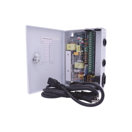 Fuente PREMIUM / 11-15 V / 9 canales / 16 A / Alta tecnología en seguridad / Doble ventilador / Hasta 1.8 Amperes por Salida / Filtro de ruido por canal / Diseño de alta gama.
