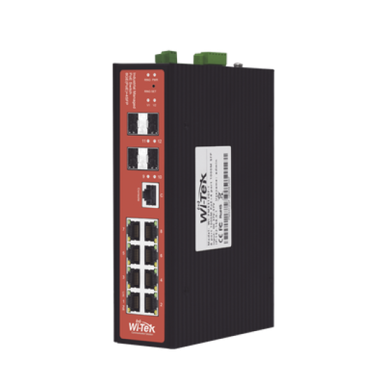 Switch Industrial 8 puertos / Administrable PoE / Puerto 1-2 PoE 24V/48V /  Puertos 3-8 puertos 802.3 af/at/bt / Presupuesto máx 240 W
