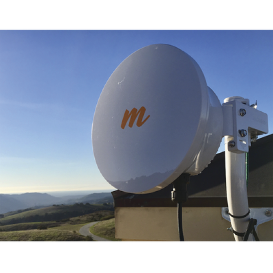 Radio Backhaul PTP en frecuencia 24 GHz, MIMO 4X4:4, 1.5 Gbps, Antena integrada 33 dBi, IP67, Puerto SFP, Adaptación automática al entorno, Sin interferencia  