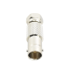 Adaptador en Línea para Video, de Conector BNC Hembra a F Macho, 75 Ohm, Níquel/ Oro/ Delrin.