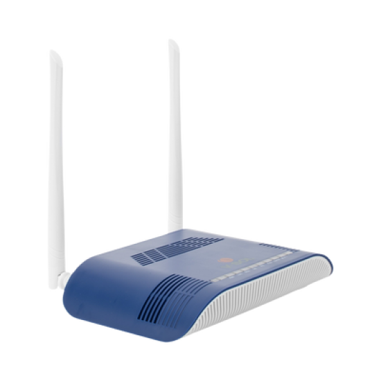 ONU Dual GPON/EPON con Wi-Fi en 2.4 GHz + 1 puerto SC/APC + 1 puerto LAN Gigabit + 1 puerto LAN Fast Ethernet + 1 puerto FXS + 1 puerto CATV, hasta 300 Mbps vía inalámbrico
