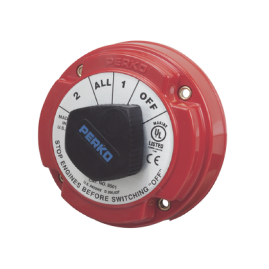 Switch Selector de Batería de Servicio Mediano, para Sistemas Eléctricos Marinos