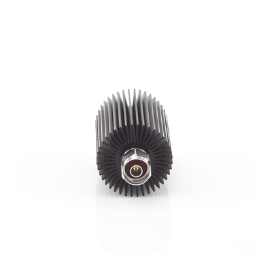 Carga Terminal de 50 Ohm, 0-960 MHz, Perdida por Retorno de 25 dB, 30 Watt, Conector N Macho para Circuladores dB Spectra.