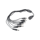Cable con 9 Vías para Alimentar 8 Cámaras TURBOHD y DVR TURBOHD epcom / HIKVISION