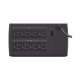 Regulador De Voltaje de 1500VA/750W, Entrada NEMA 5-15P, Con 8 Salidas NEMA 5-15R y Supresión de Picos a 245 Joules
