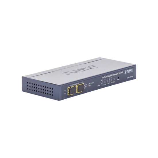 Switch Administrable de Escritorio 8 puertos Giga + 2 puertos SFP