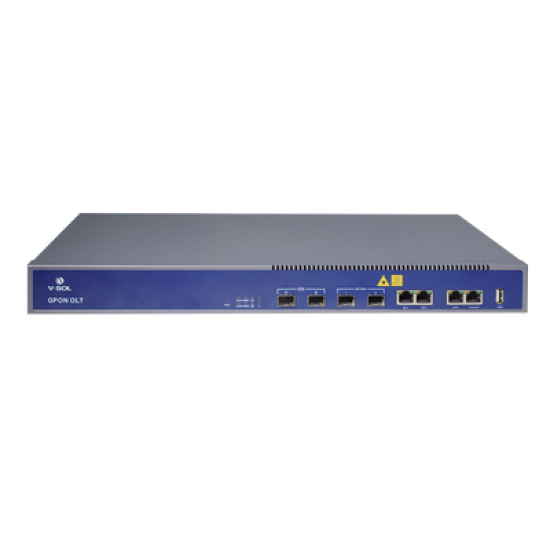 OLT de 2 puertos GPON + 4 puertos Uplink (2 puertos Gigabit Ethernet + 2 puerto SFP/SFP+) , hasta 256 ONUS