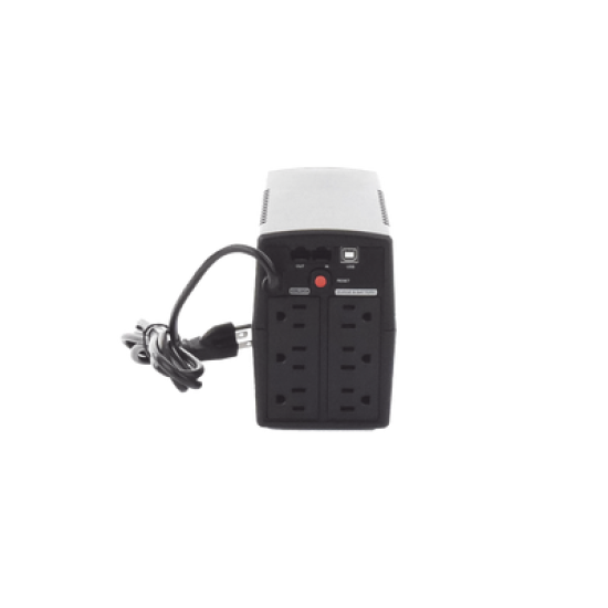 UPS de 900 VA/420 W, Topología Línea Interactiva, Entrada 120 Vca NEMA 5-15P, y 6 Salidas NEMA 5-15R, Con Regulador de Voltaje (AVR)