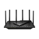 Router WiFi 6 Doble Banda / AX5400 MU-MIMO 4X4 y OFDMA / 1 puerto WAN 10/100/1000 Mbps / 4 puertos LAN 10/100/1000 Mbps / 1 puerto USB 3.0 /  6 potentes antenas / Administración App (Tether) o Página web / Protección HomeShield