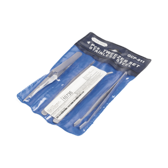 ( GCP011-10735 ) JUEGO D/4 MINI-TENAZAS ACERO-INOX.