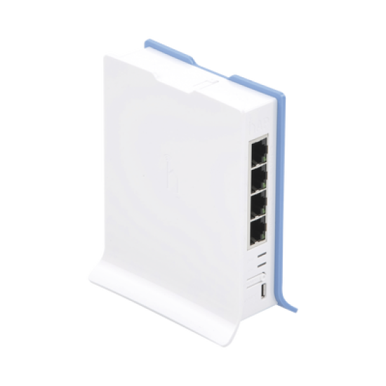 (hAP lite TC) 4 Puertos Fast Ethernet, Wi-Fi 2.4 GHz 802.11 b/g/n y base tipo Torre