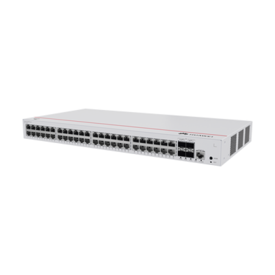 Switch de Distribución/Core Gigabit Administrable PoE Capa 3 / 48 puertos 10/100/1000 Mbps (PoE) / 4 Puertos 1GE SFP Uplink / ERPS / Rutas Estáticas / iStack / PoE Perpetuo / 380W / Administración Nube Gratis