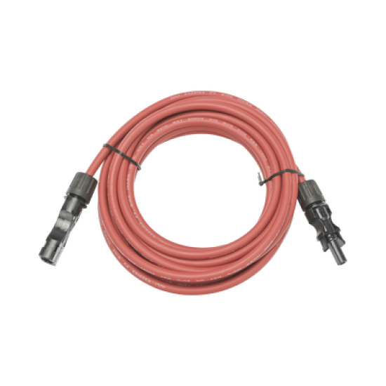 Cable Fotovoltaico, 2.5 m, Rojo, Calibre 10 AWG con Terminal MC4-M en Ambos Extremos