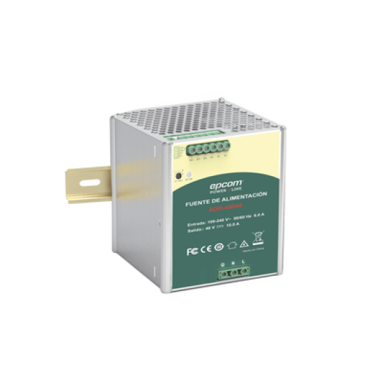 48 VCC @ 10 A / Fuente de alimentación / Función relay Vcc / Industrial / 480 W / Función de conexión paralelo 3,840 W ( 7 + 1 ) / din riel