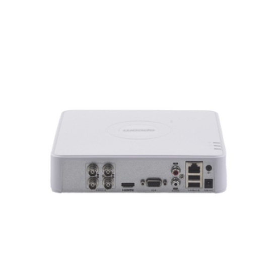 DVR 4 Canales TurboHD + 1 Canal IP / 2 Megapixel (1080p) Lite / Acusense Lite (Evita Falsas Alarmas) / Audio por coaxitron / 1 Bahía de Disco Duro / H.265+ / Salida de Vídeo Full HD