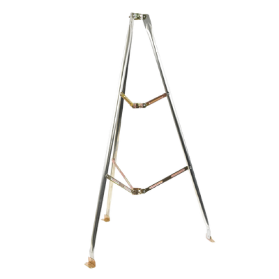 Montaje de tripie para exterior, altura total del tripie 1.52 m. Compatible con mástiles de hasta 3 m de largo 1  1/4 a 2