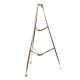 Montaje de tripie para exterior, altura total del tripie 1.52 m. Compatible con mástiles de hasta 3 m de largo 1  1/4 a 2