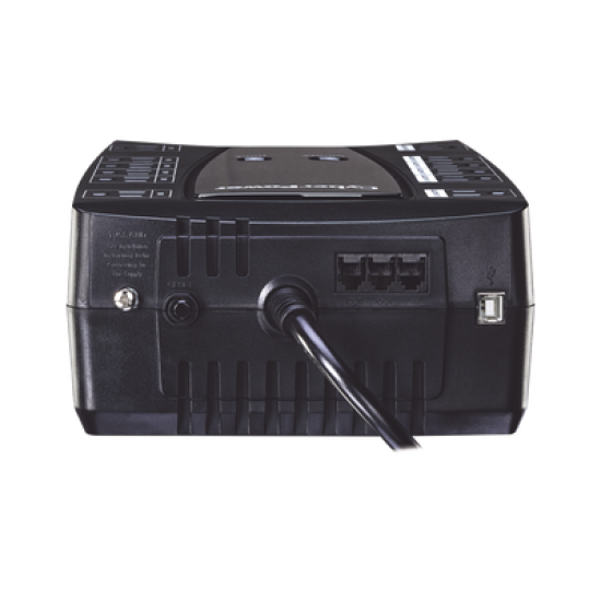 UPS de 750 VA/450 W, Topología Línea Interactiva, Entrada 120 Vca NEMA 5-15P, Tipo Gabinete Compacto, Con 12 Tomas NEMA 5-15R