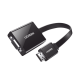 Adaptador HDMI a VGA / Resolución 1080P / Audio 3.5mm / Con Puerto Micro USB para Alimentación / Plug &  Play / No Requiere Controlador / ABS / Flexible y Duradero 