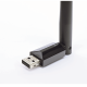Adaptador  USB inalámbrico doble banda AC 600 Mbps, antena de alta ganancia.