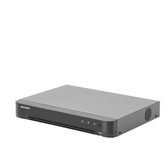 DVR 4 Canales TurboHD + 4 Canales IP / 8 Megapixel (4K) / Acusense (Evita Falsas Alarmas) / Audio por Coaxitron / 1 Bahía de Disco Duro / 4 Entradas de Alarma / 1 Salida de Alarma / H.265+ / Salida de Video en Full HD