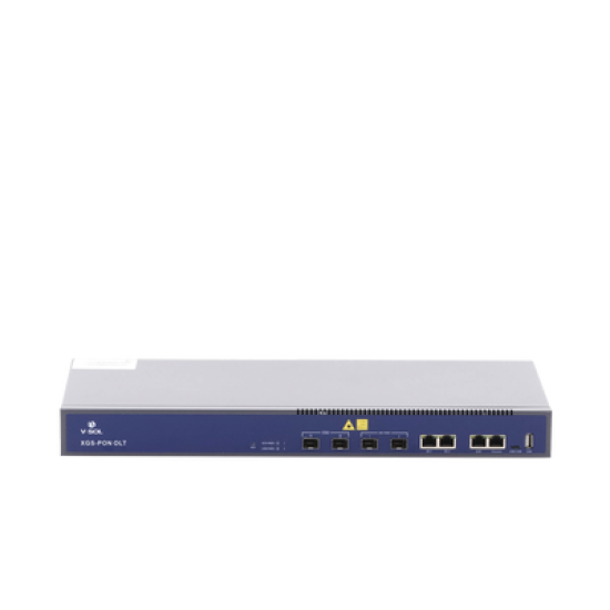 OLT Dual de 2 Puertos XGSPON/GPON / 4 Puertos Uplink (2 Puerto Gigabit RJ45 + 2 Puertos SFP/SFP+) / Hasta 512 ONUs