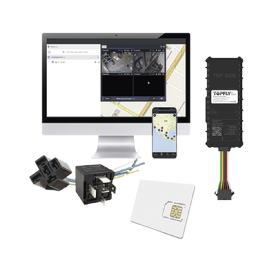 Tecnología de seguimiento básico para vehículos /  rastreador satelital con conectividad 4G LTE y BLE / alertas de encendido y apagado del motor + 12VRELAY + SIM500MB2Y + EPCOMGPSANUAL 