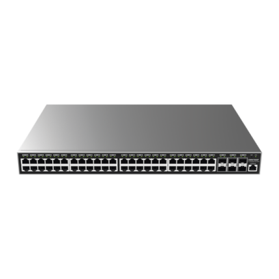 Switch Gigabit PoE+ Administrable / 48 puertos 10/100/1000 Mbps + 6 Puertos SFP+ / Hasta 400W / Compatible con GWN Cloud.