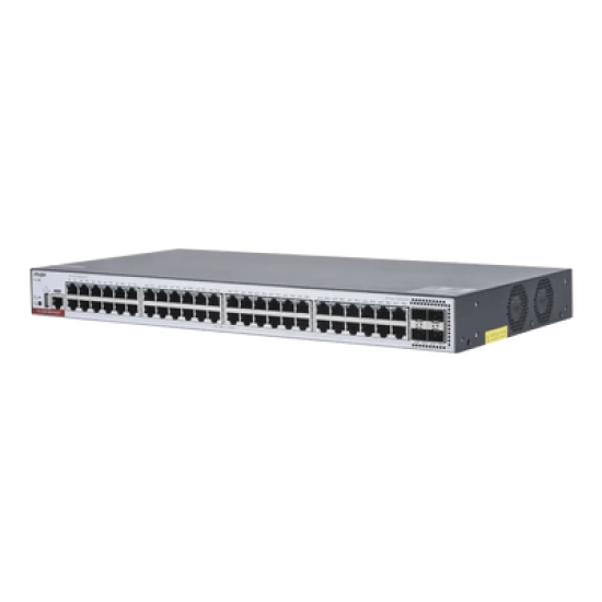 RG-CS83-48GT4XS-PD Switch Administrable Capa 3 PoE con 48 puertos Gigabit 802.3af/at + 4 SFP+ para fibra 10Gb, hasta 1,480 watts, gestión gratuita desde la nube.