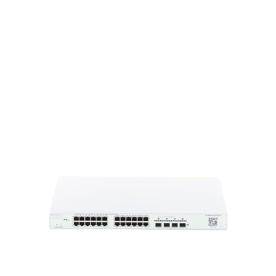 Switch Administrable Capa 3 con 24 puertos Gigabit PoE 802.3af/at + 4 SFP+ para fibra 10Gb, gestión gratuita desde la nube, 370w